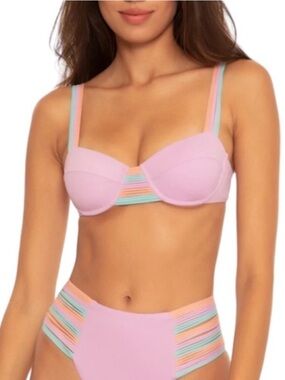 🌻NEW w/tag Isabella Rose Swim Lucca Underwire Balconette Bikini Top Size M